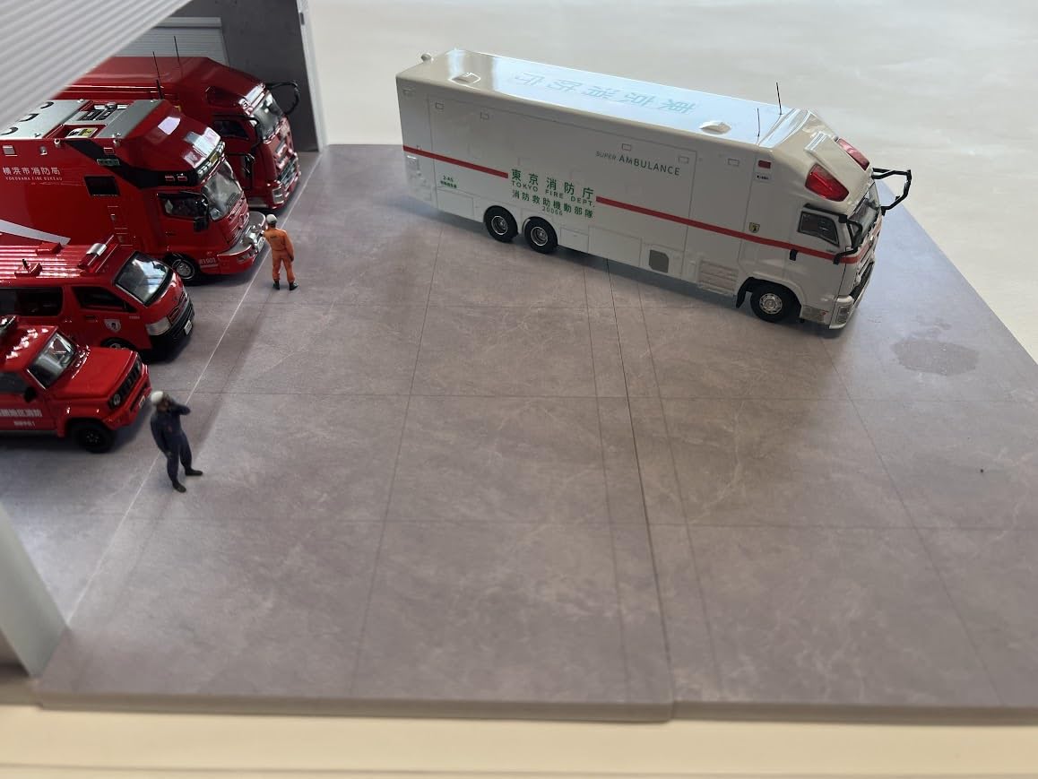Amazon.co.jp: Fast Diorama (ファストジオラマ） 1/64 消防署ジオラマ